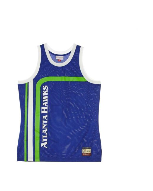 Mitchell & Ness Fitness ,Blauw ,Vintage Nba Basketbalteam Tanktop in het Blue voor heren