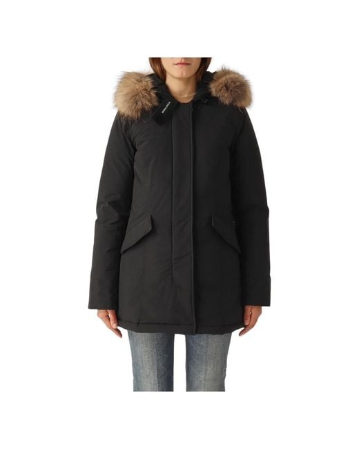 Woolrich Black Winter Jackets