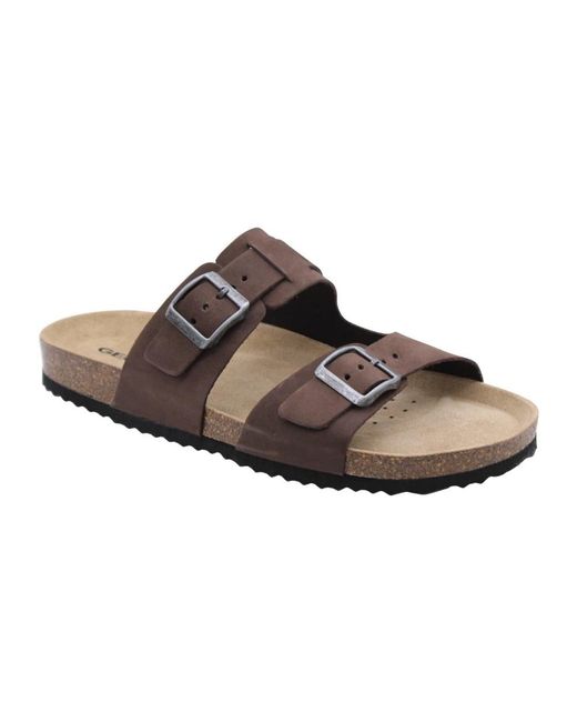 Geox Brown Sliders for men