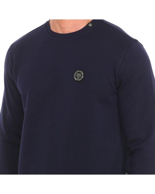 Philipp Plein Rundhals sweatshirt,rundhalsausschnitt sweatshirt,rundhals-sweatshirt mit brand insignia in Blue für Herren