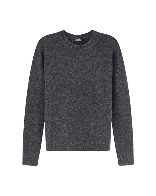 Max Mara Gray Round-Neck Knitwear