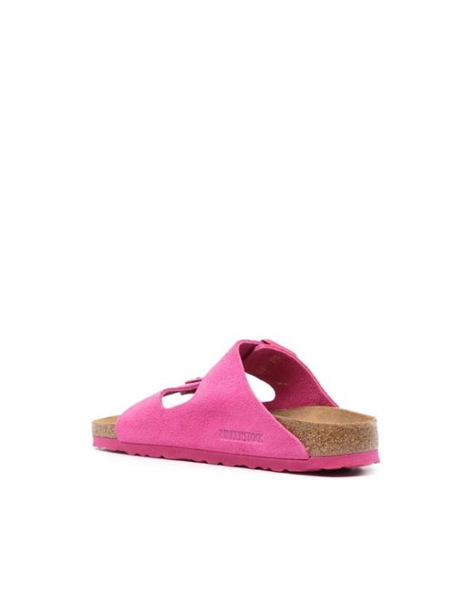 Shoes > flip flops & sliders > sliders Birkenstock en coloris Pink