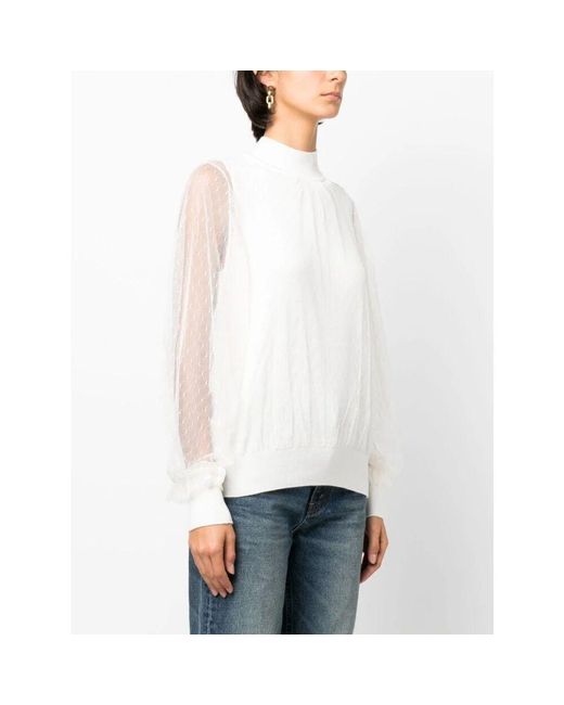 Twinset White E Top mit Twin-Set Stil
