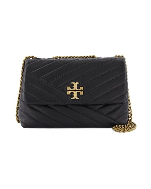 Tory Burch Black Schicke Leder Chevron Hobo Tasche