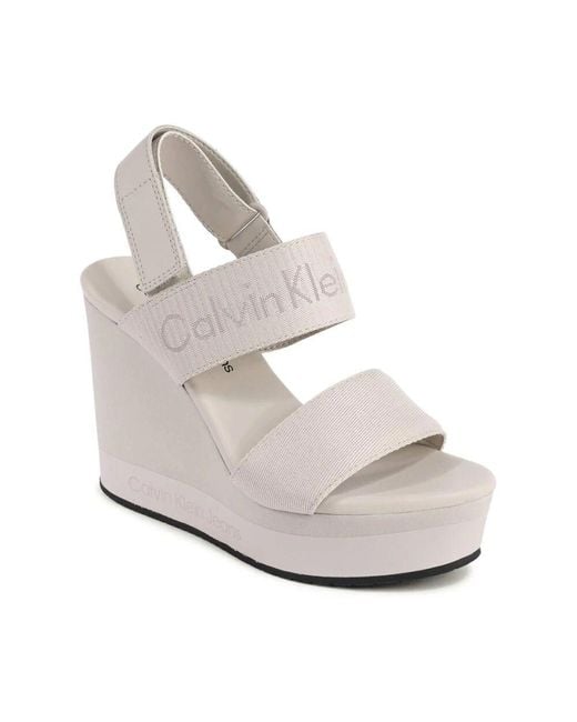 Calvin Klein White Wedges