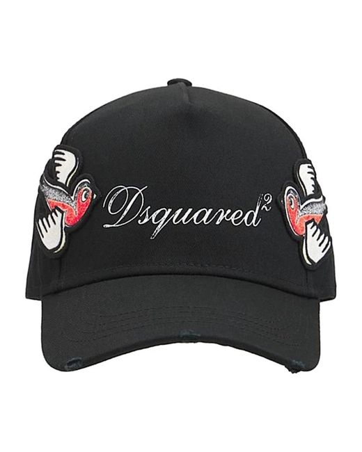 Caps di DSquared² in Black da Uomo