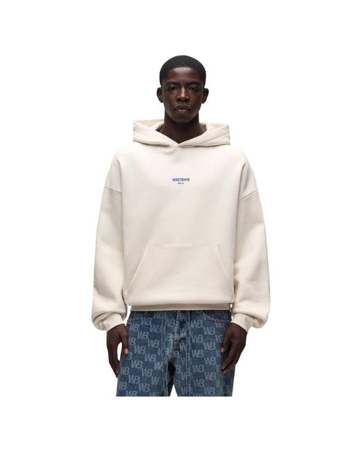 WRSTBHVR Hoodies & Sweatvesten ,Wit ,Katoen Onro V2 Hoodie in het Natural voor heren