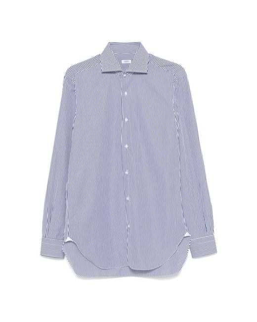 Barba Napoli Blue Casual Shirts for men
