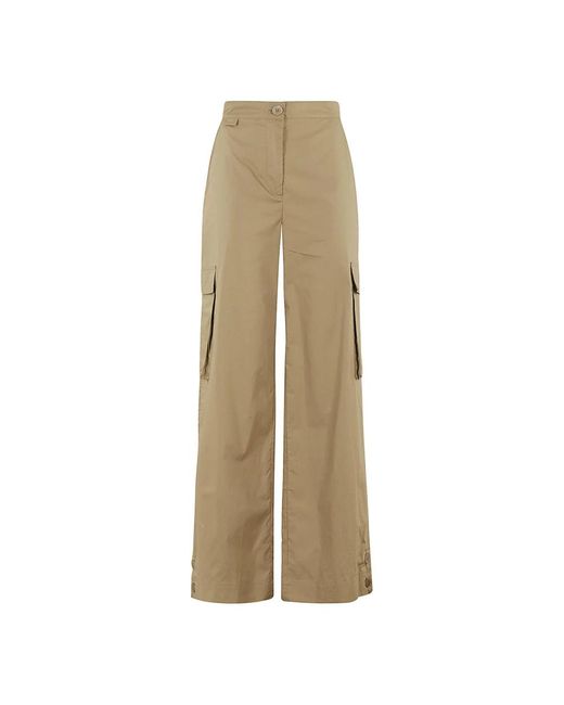 Trousers > wide trousers Roberto Collina en coloris Natural