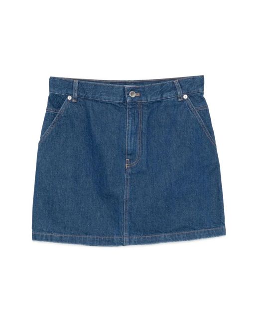 Maison Kitsuné Blue Denim Skirts