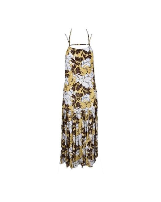 WEILI ZHENG Metallic Maxi Dresses