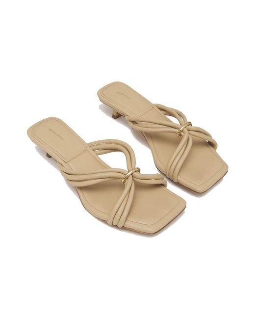 Anine Bing Metallic Heeled Mules