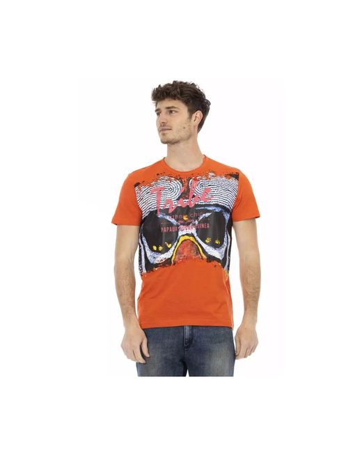 Action magliette in cotone arancione per uomo di Trussardi in Red da Uomo