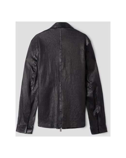 Giorgio Brato Black Leather Jackets for men