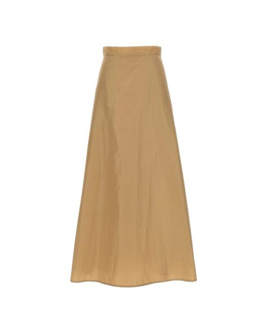 Jil Sander Flared Lange Rok in het Natural