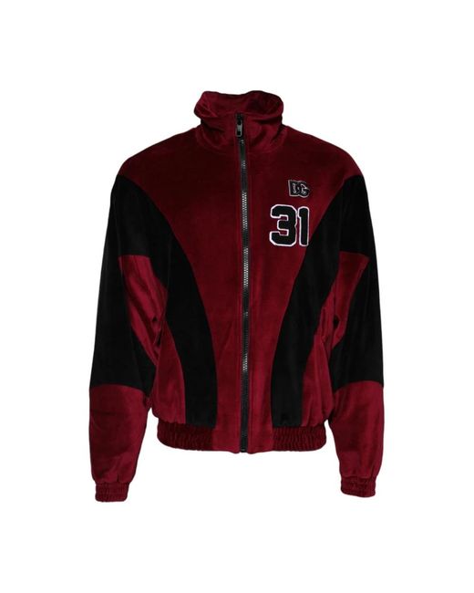 Dolce & Gabbana Red Bomber Jackets for men