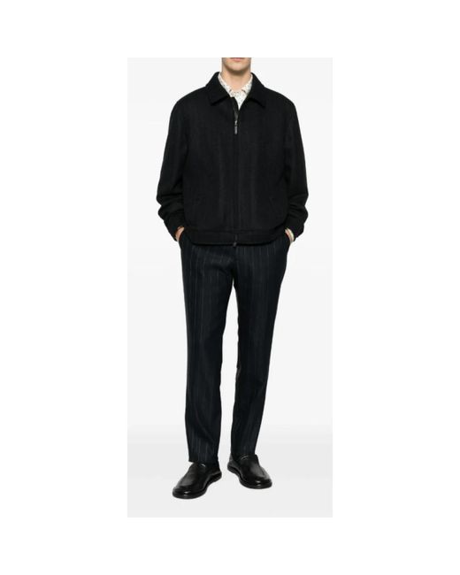 Brioni Jassen ,Zwart ,Leer Klassiek Colbert Met Ritssluiting in het Black voor heren