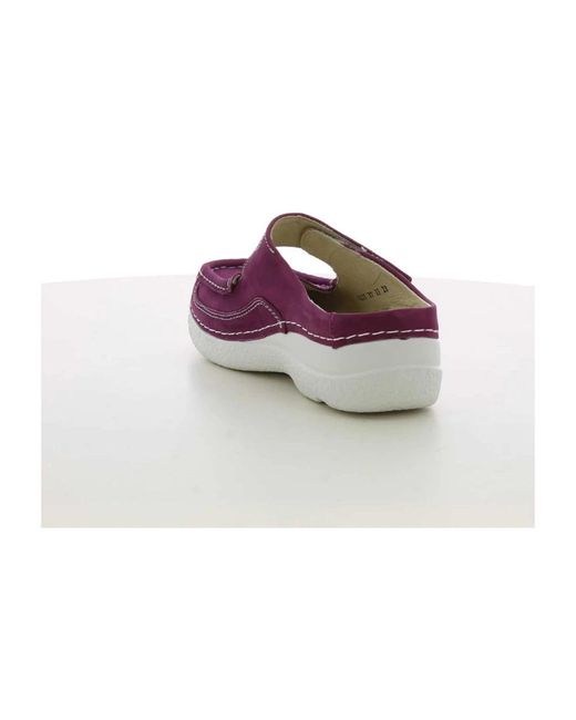 Wolky Purple Lila roll slipper