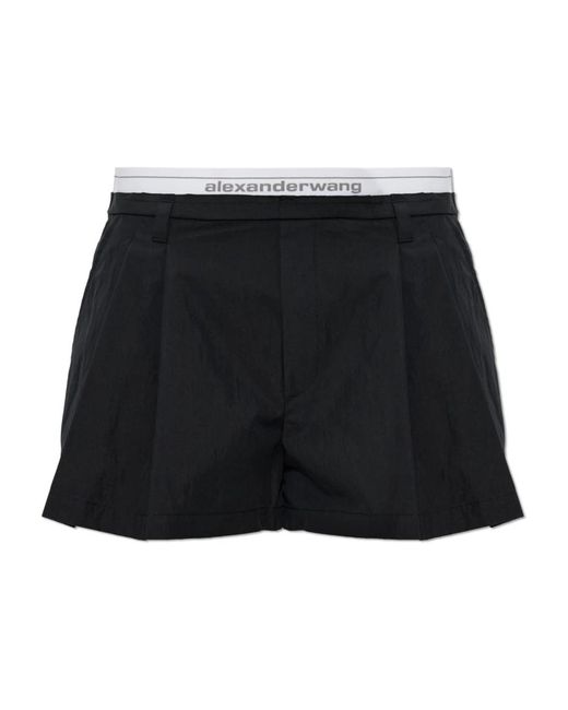 Alexander Wang Logo Shorts in het Black