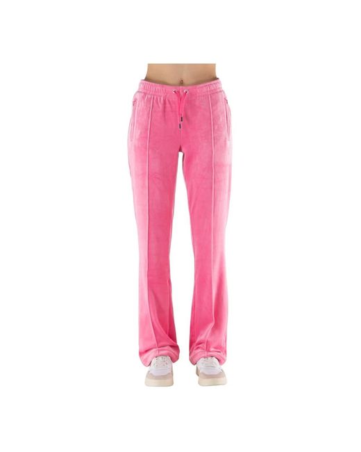 Juicy Couture Straight Trousers in het Pink