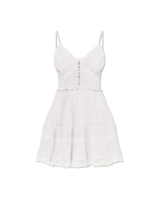 LoveShackFancy Kleedjes ,Roze ,Katoen Krista Dress in het White