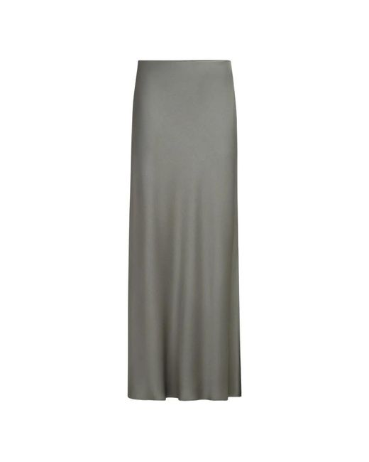 Brunello Cucinelli Midi Rok Met Zijsplit in het Gray