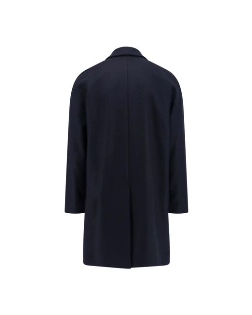 Hevò Blue Single-Breasted Coats for men