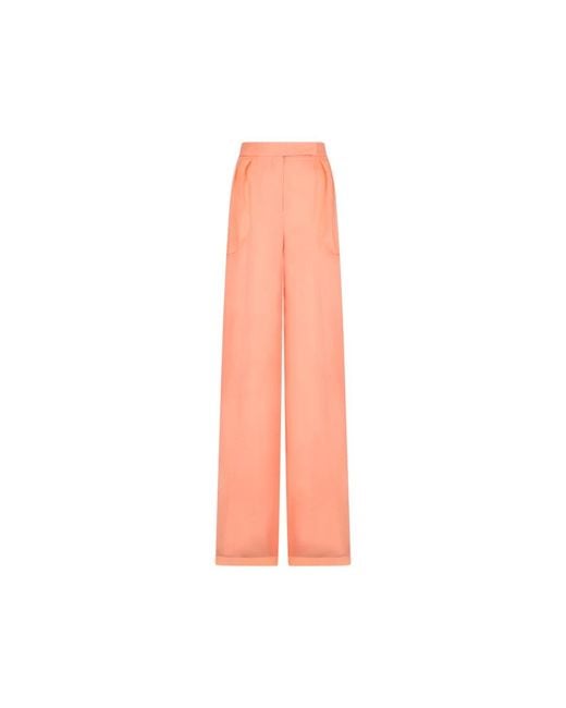 Max Mara Wide Trousers in het Pink