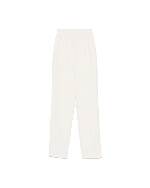 Twinset White Straight Trousers