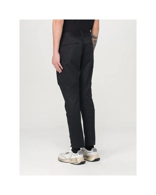 Slim-Fit Trousers di DSquared² in Black da Uomo