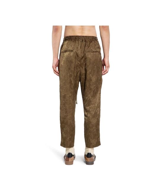 Song For The Mute Green Straight Trousers for men