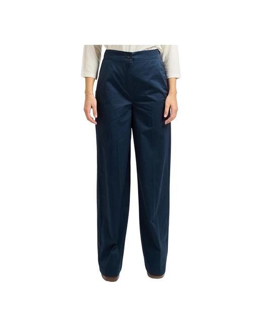 iBlues Broeken ,Blauw ,Katoen Stretch Katoenen Broek in het Blue