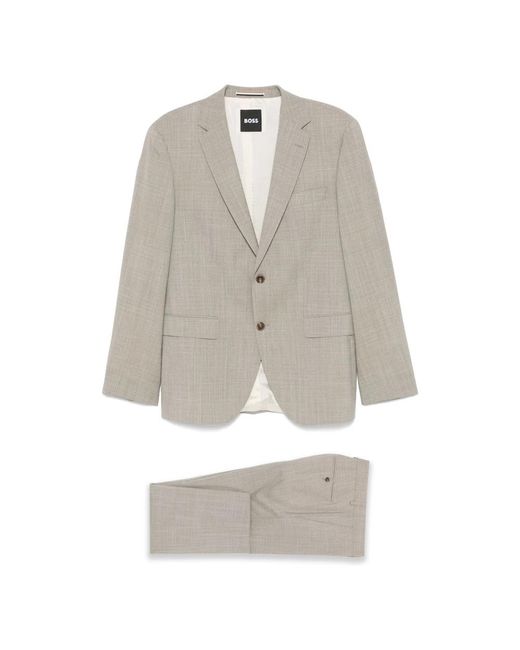 HUGO Gray Single Breasted Suits for men