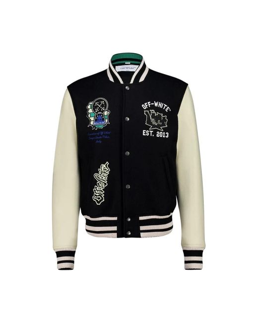 Off-White c/o Virgil Abloh Black Bomber Jackets for men