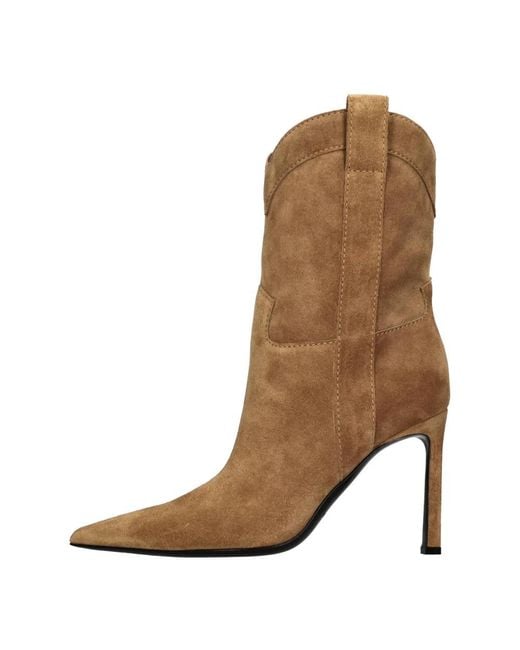Sergio Rossi Brown Heeled Boots