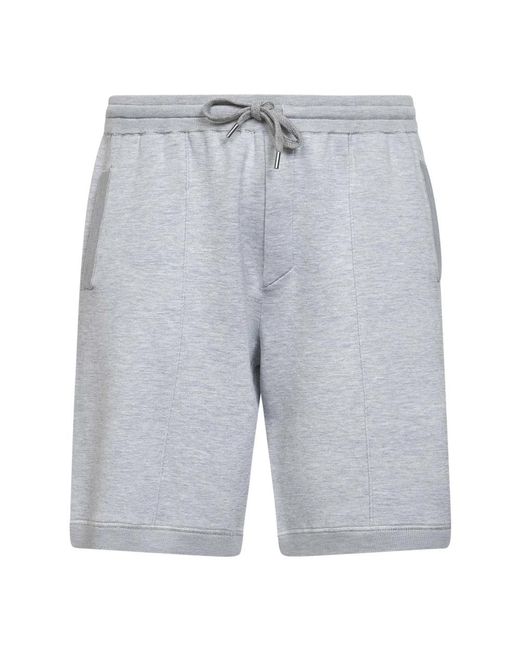Brunello Cucinelli Gray Casual Shorts for men