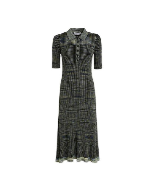 Proenza Schouler Green Knitted Dresses