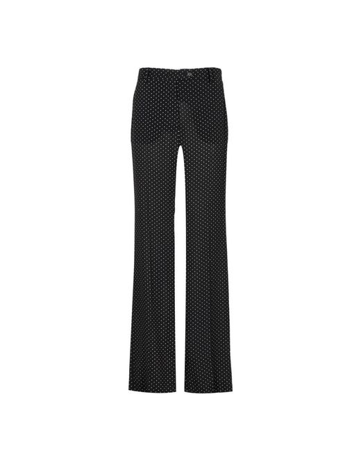 Pantaloni neri in cotone a vita alta di N°21 in Black