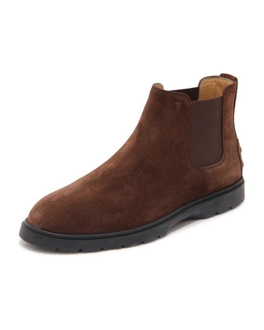 Tod's Brown Chelsea Boots for men