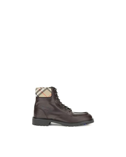 Burberry Brown Lace-Up Boots for men