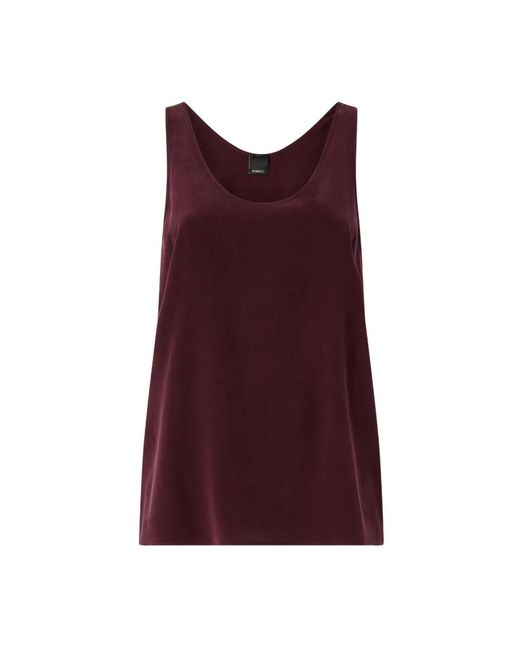 Pinko Red Sleeveless Tops
