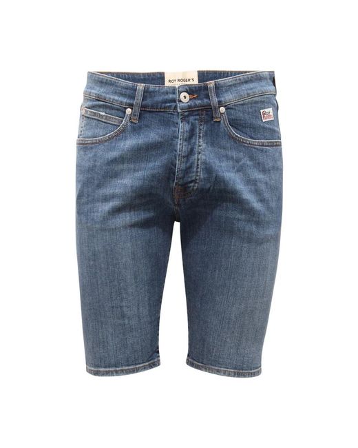 Roy Rogers Denim Stretch Sea Bermuda Shorts in Blue für Herren
