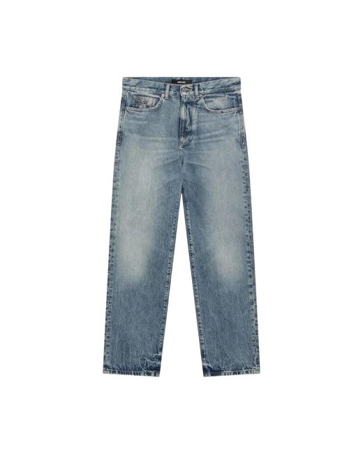 Versace Blue Straight Jeans for men