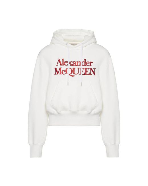 Alexander McQueen White Hoodies for men