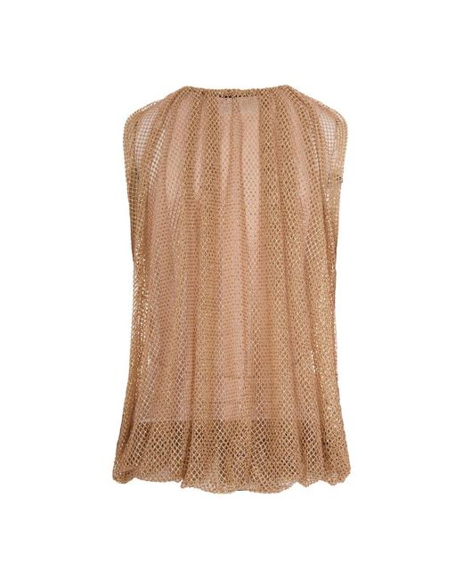 Sportmax Brown Sleeveless Tops