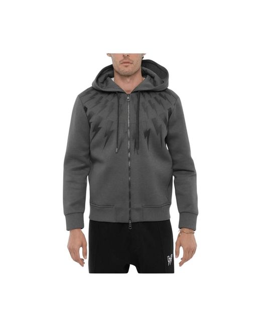 Neil Barrett Gray Zip-Throughs for men