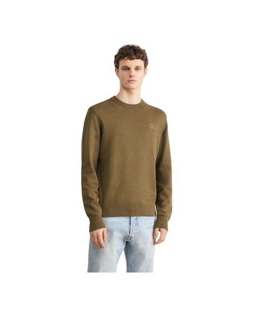 Boss Baumwoll-Crewneck-Sweatshirt Langarm in Green für Herren