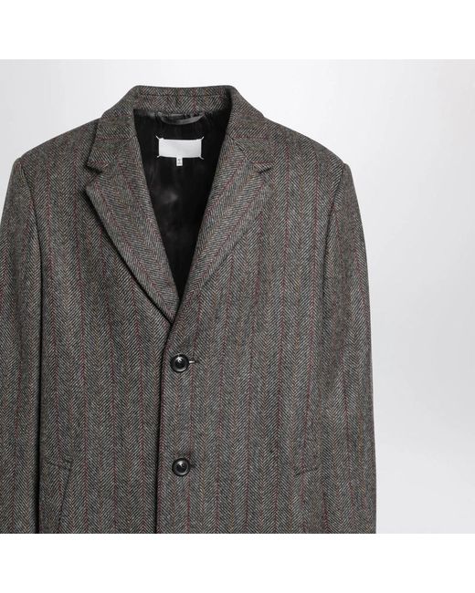 Maison Margiela Single-Breasted Coats in het Gray voor heren