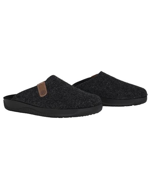 Rohde Schoenen ,Grijs ,Grijze Pantoffels in het Black voor heren
