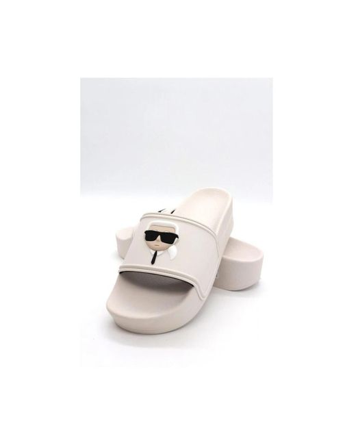 Karl Lagerfeld White Sliders